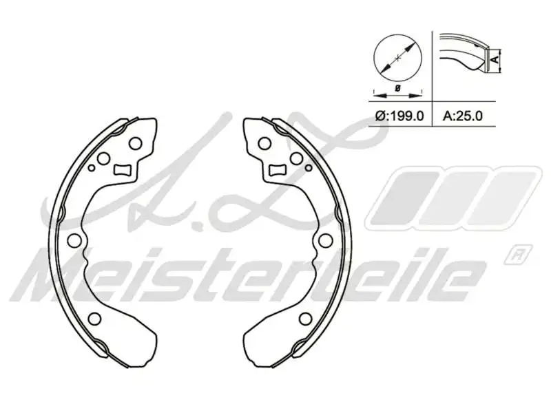 Brake Shoe Set (AZMT-44-026-1202)