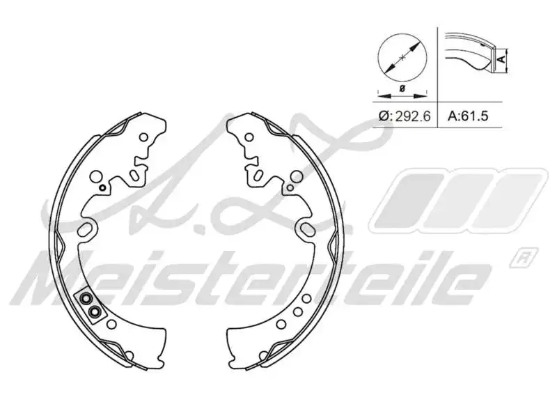 Brake Shoe Set (AZMT-44-026-1207)