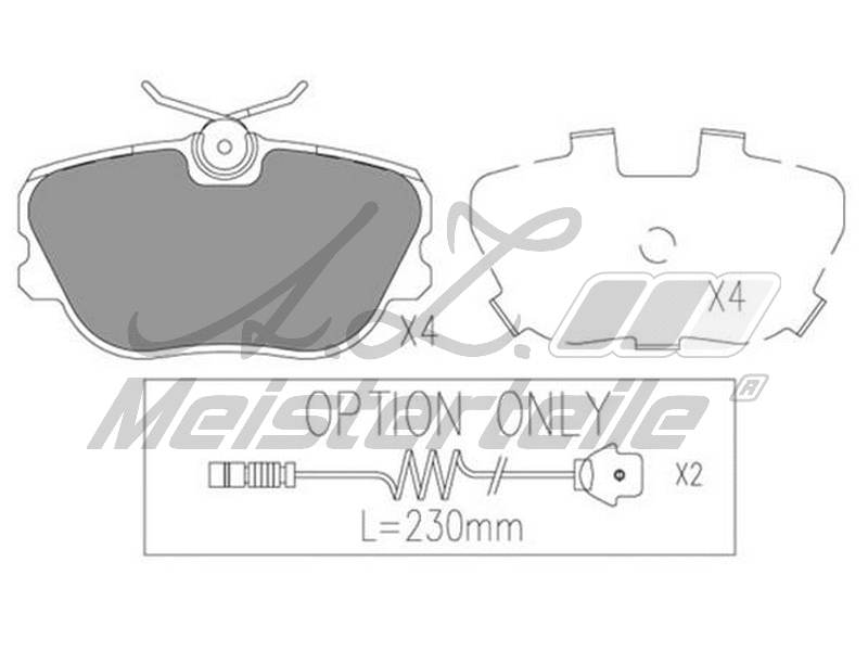 Brake Pad Set, disc brake (AZMT-44-022-2348)