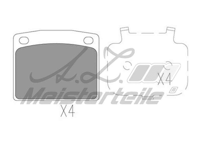 Brake Pad Set, disc brake (AZMT-44-022-2195)
