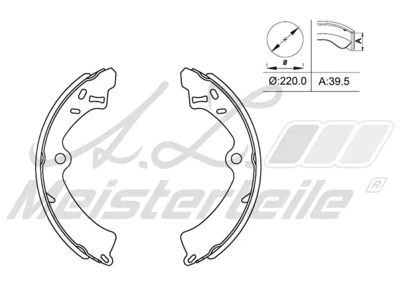 Brake Shoe Set (AZMT-44-026-1102)