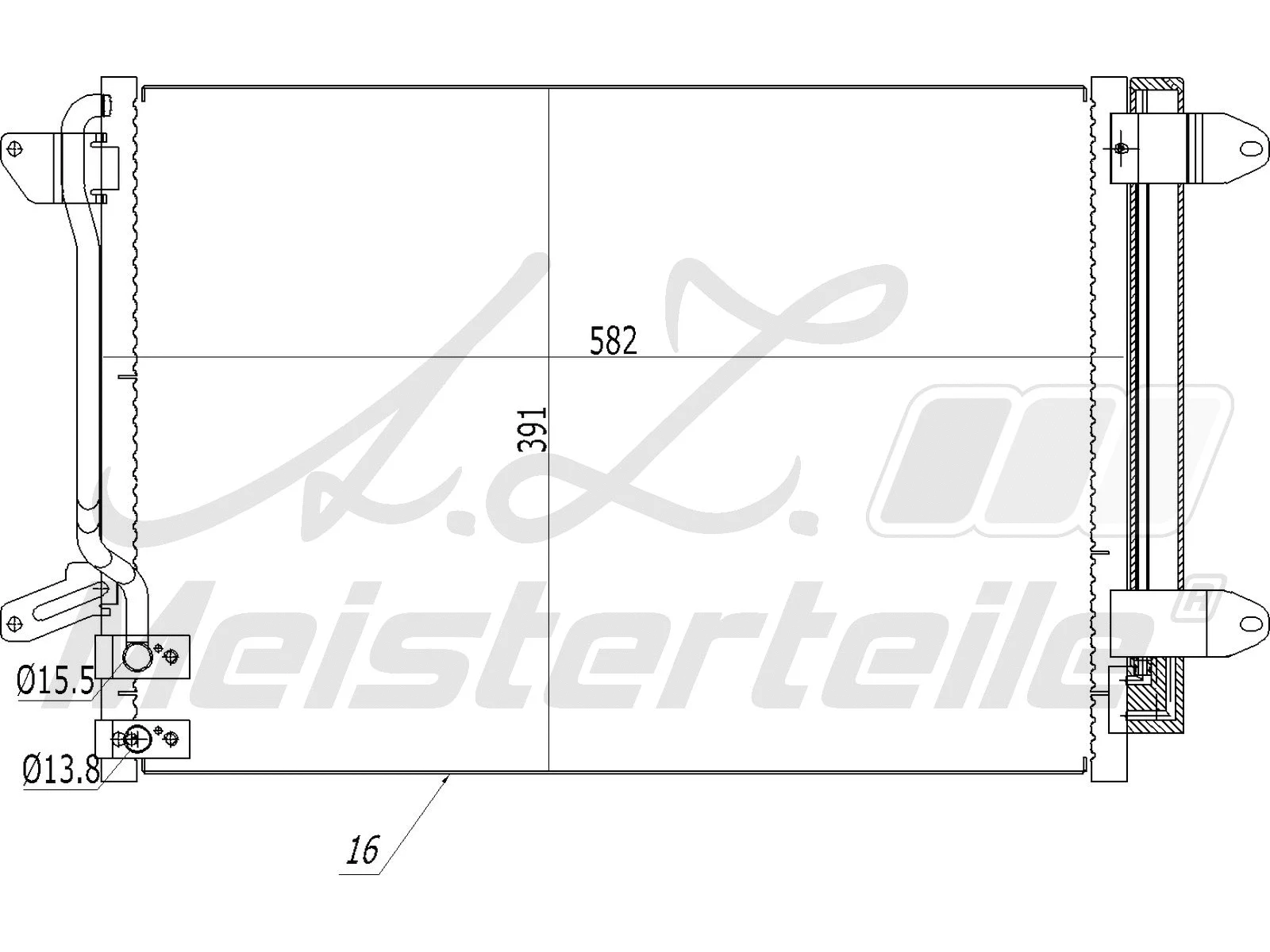 Condenser, air conditioning (AZMT-45-030-1285)