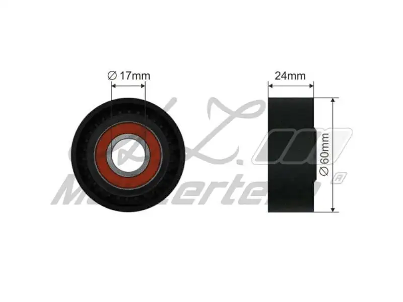 Deflection/Guide Pulley, V-ribbed belt (AZMT-20-031-2182)