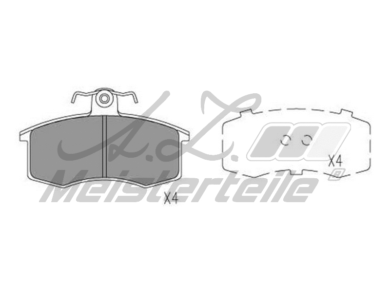 Brake Pad Set, disc brake (AZMT-44-022-2345)