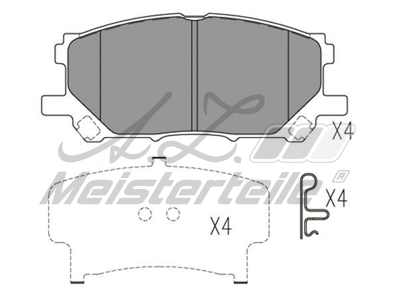Brake Pad Set, disc brake (AZMT-44-022-1594)