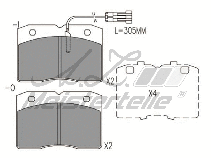 Brake Pad Set, disc brake (AZMT-44-022-2650)