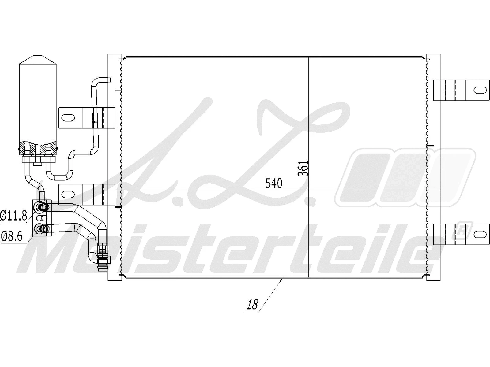 Condenser, air conditioning (AZMT-45-030-1448)