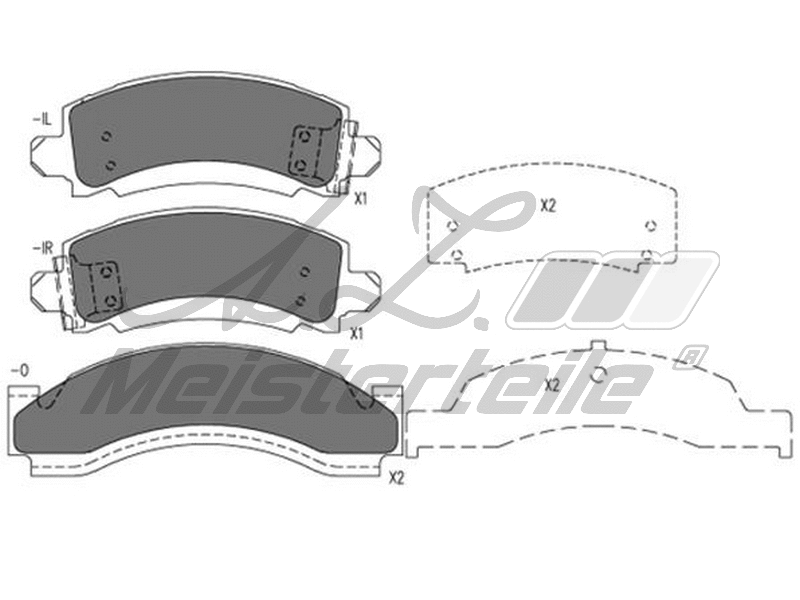 Brake Pad Set, disc brake (AZMT-44-022-2470)