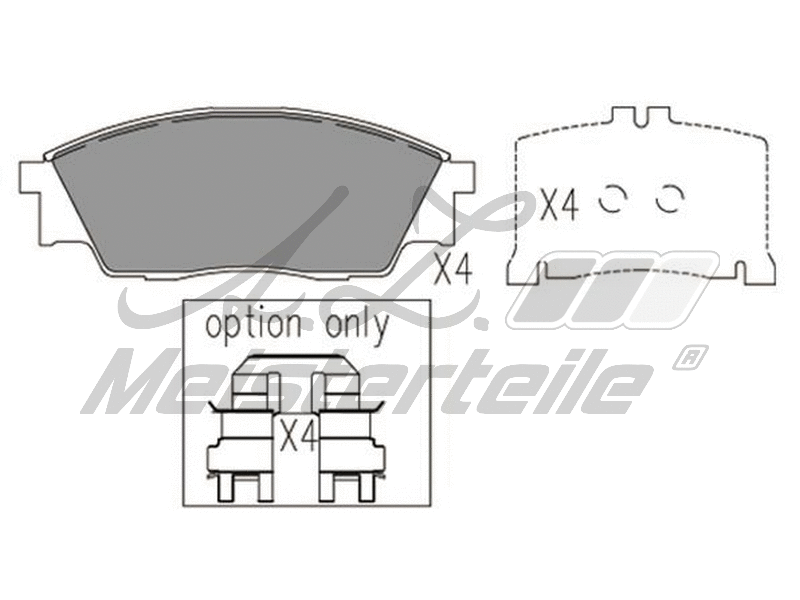 Brake Pad Set, disc brake (AZMT-44-022-1941)
