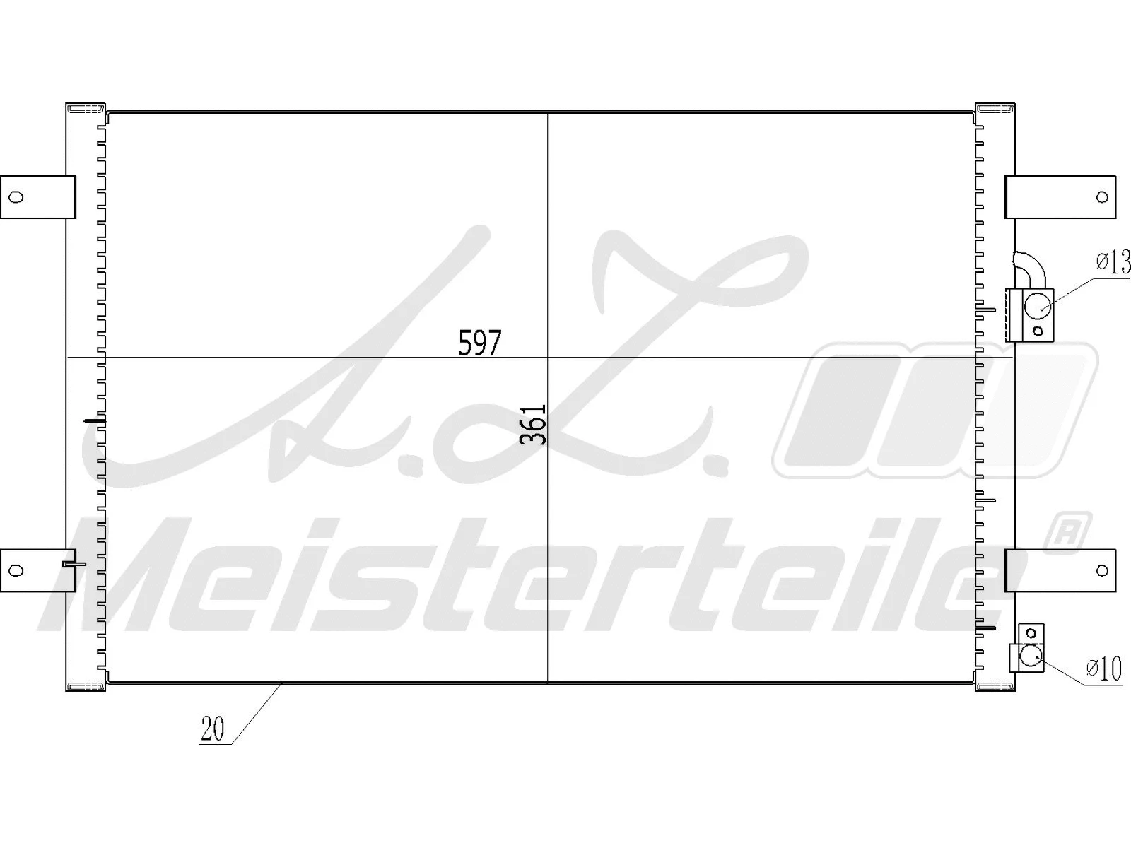 Condenser, air conditioning (AZMT-45-030-1277)