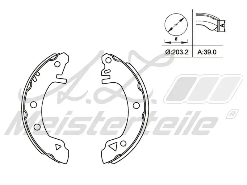 Brake Shoe Set (AZMT-44-026-1383)
