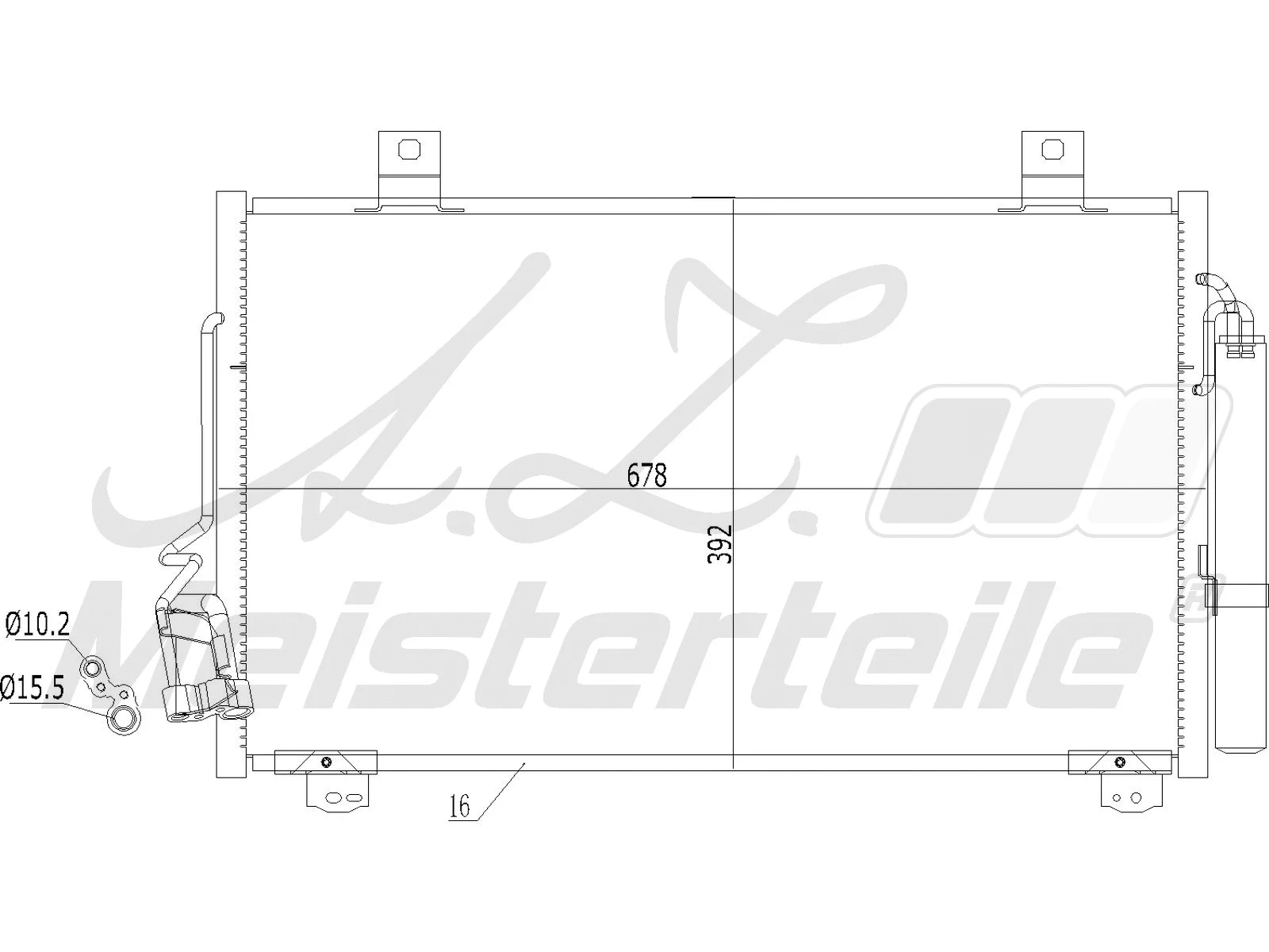 Condenser, air conditioning (AZMT-45-030-1505)