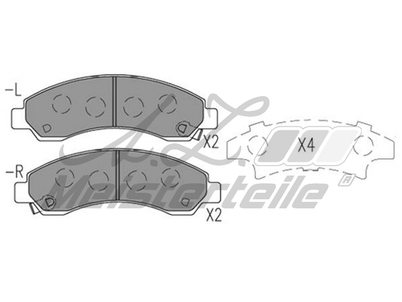 Brake Pad Set, disc brake (AZMT-44-022-2542)