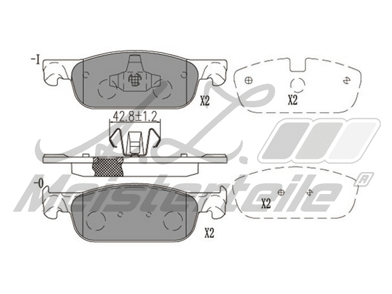 Brake Pad Set, disc brake (AZMT-42-061-1065)
