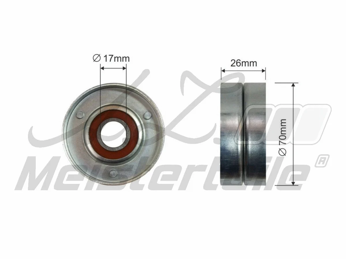 Deflection/Guide Pulley, V-ribbed belt