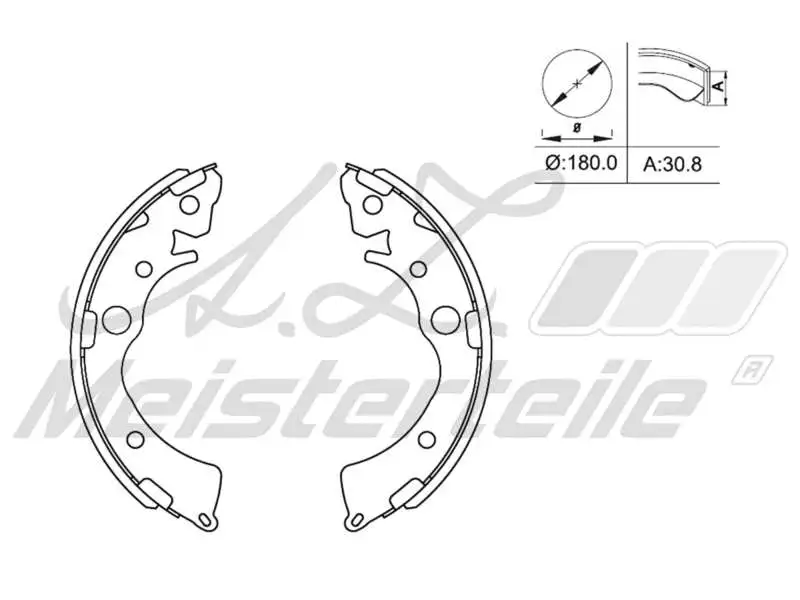 Brake Shoe Set (AZMT-44-026-1226)