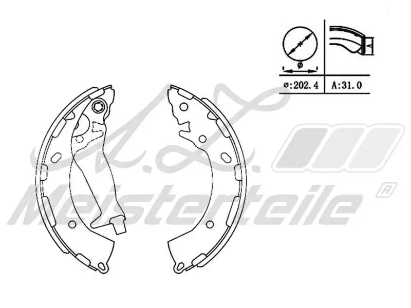 Brake Shoe Set (AZMT-44-026-1329)