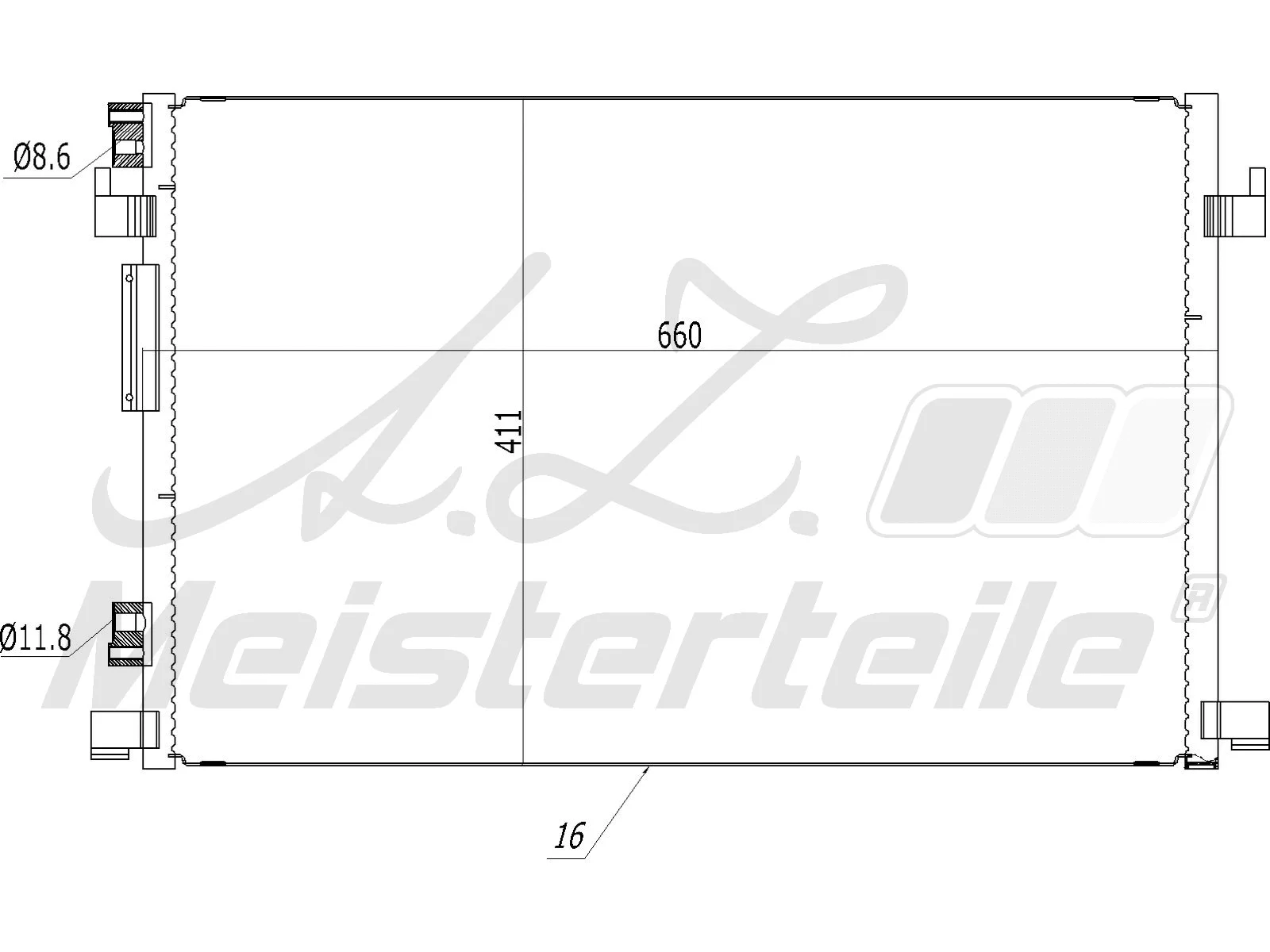 Condenser, air conditioning (AZMT-45-030-1032)