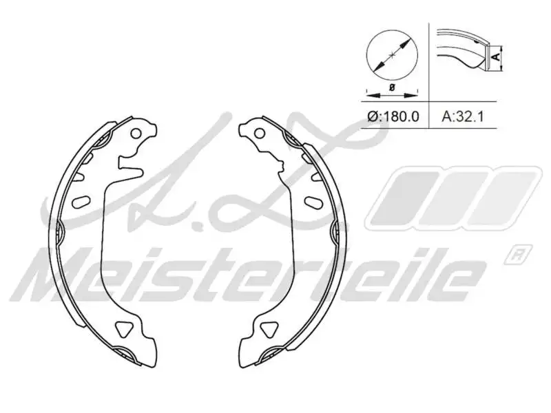 Brake Shoe Set (AZMT-44-026-1172)