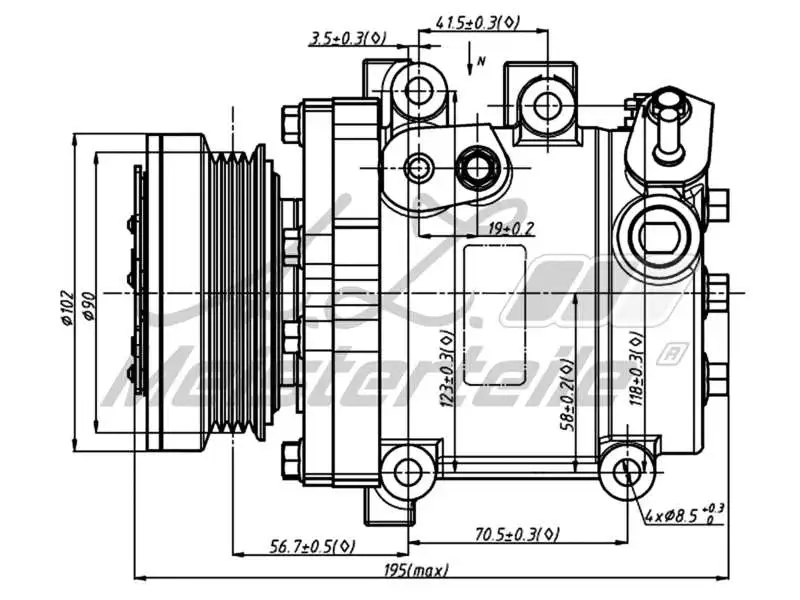 Compressor, air conditioning (AZMT-45-041-1099)