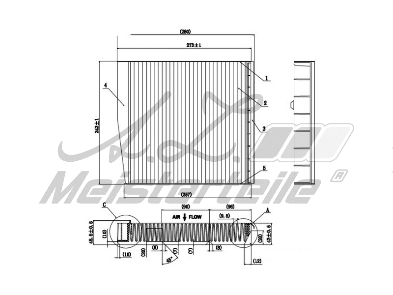 Filter, cabin air (AZMT-41-010-1758)