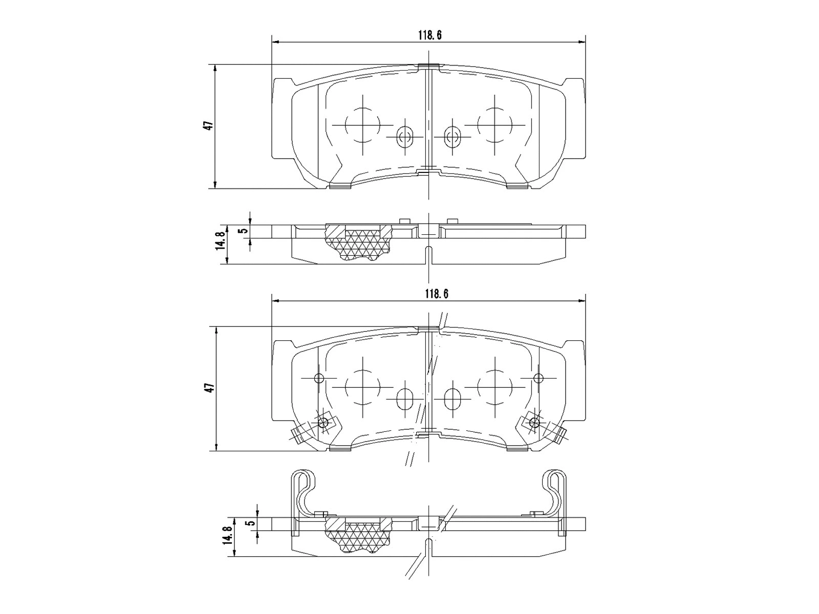 Brake Pad Set, disc brake (AZMT-44-022-1250)