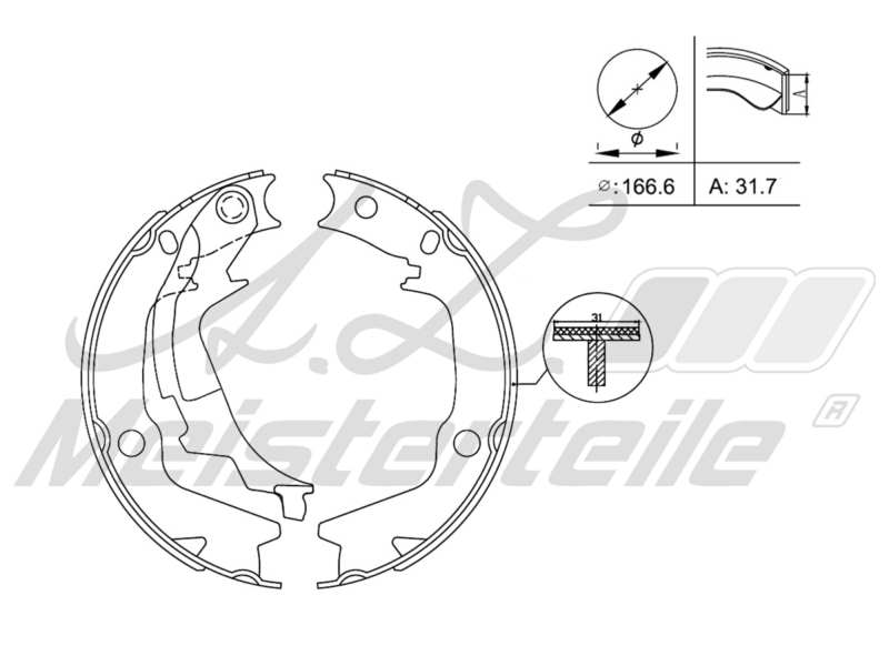 Brake Shoe Set (AZMT-44-026-1201)