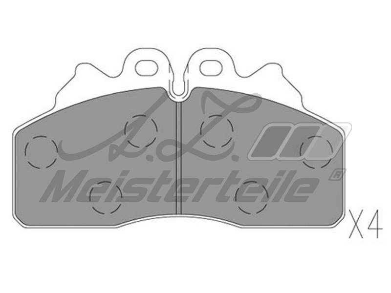 Brake Pad Set, disc brake (AZMT-44-022-2435)