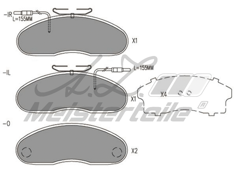 Brake Pad Set, disc brake (AZMT-44-022-2132)
