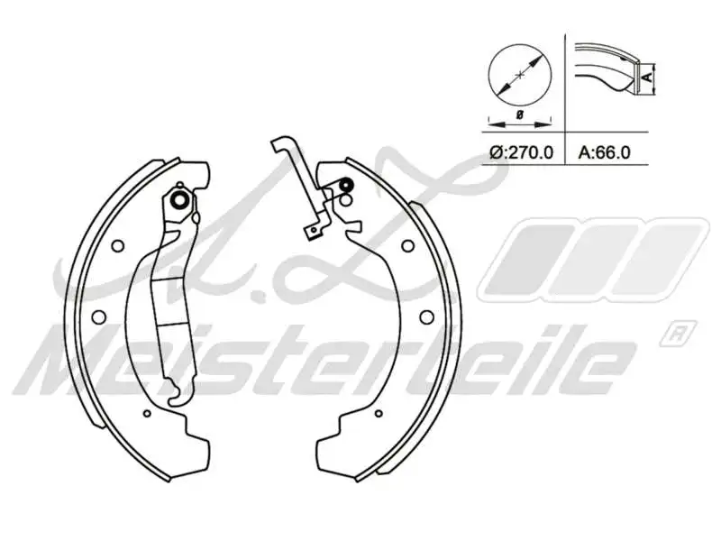 Brake Shoe Set (AZMT-44-026-1199)