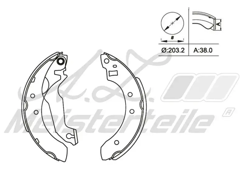Brake Shoe Set (AZMT-44-026-1333)