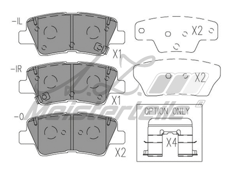 Brake Pad Set, disc brake (AZMT-44-022-2095)