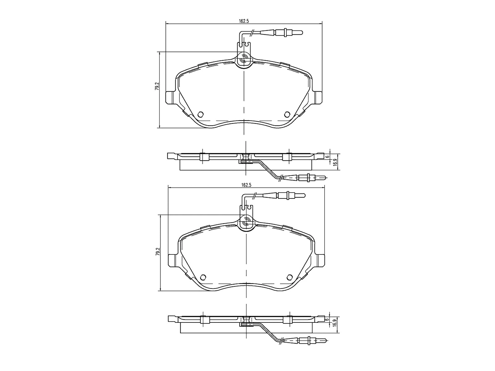Brake Pad Set, disc brake (AZMT-44-022-1200)