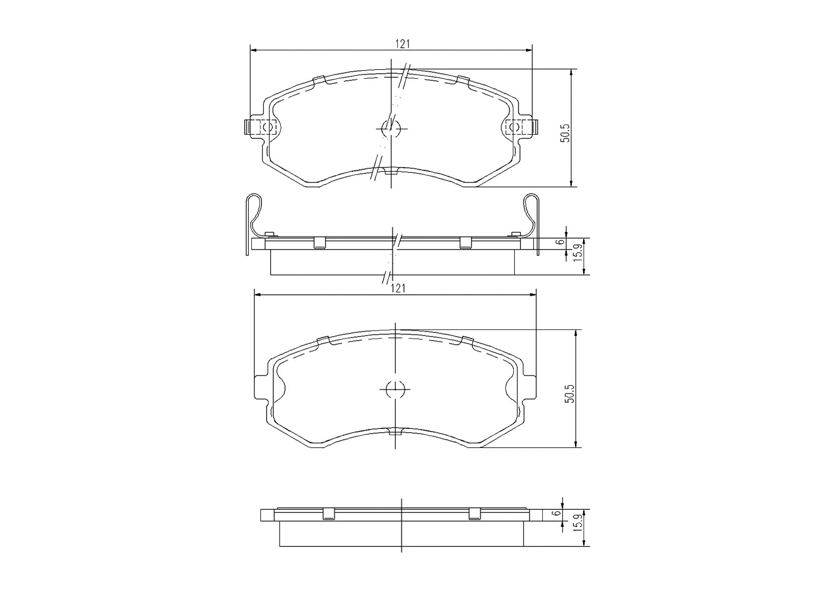 Brake Pad Set, disc brake (AZMT-44-022-1041)