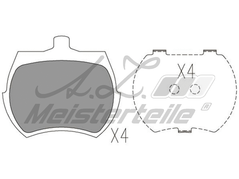 Brake Pad Set, disc brake (AZMT-44-022-1775)
