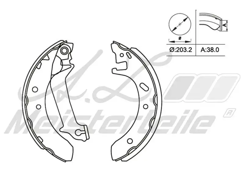 Brake Shoe Set (AZMT-44-026-1069)