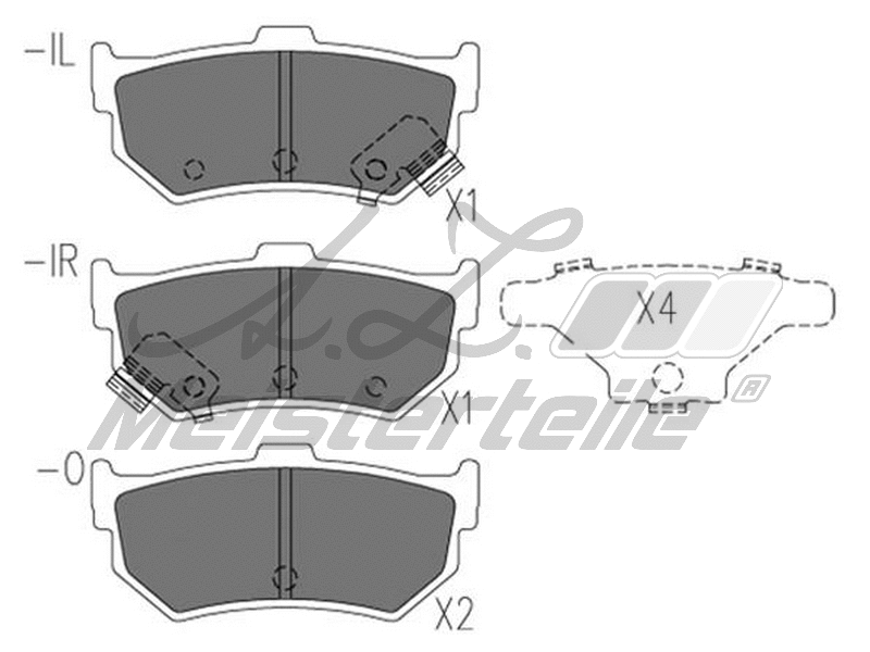Brake Pad Set, disc brake (AZMT-44-022-2407)
