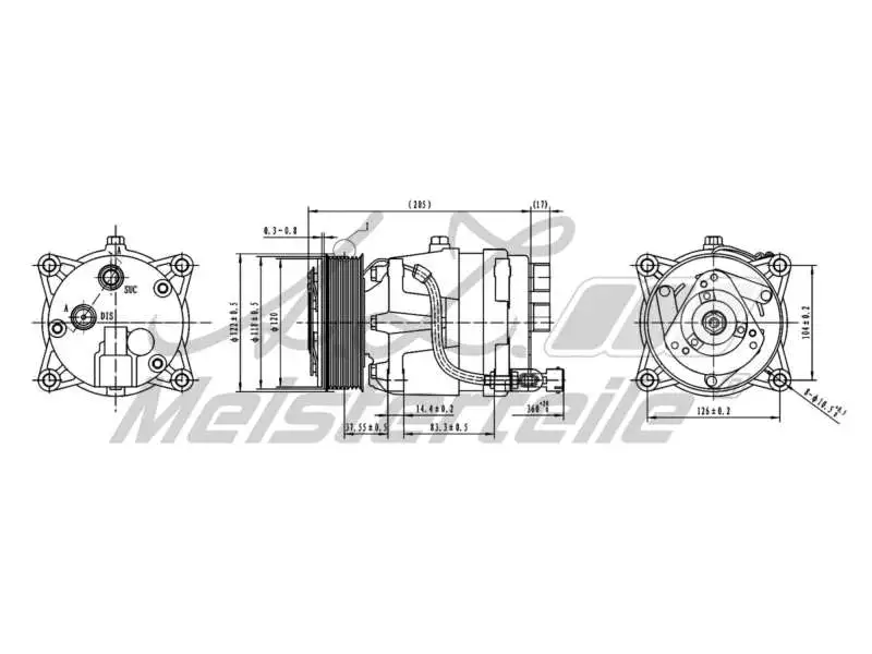 Compressor, air conditioning (AZMT-45-041-1029)