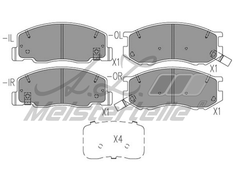 Brake Pad Set, disc brake (AZMT-44-022-2271)