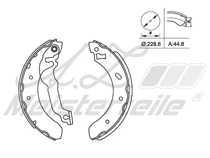 Brake Shoe Set (AZMT-44-026-1204)