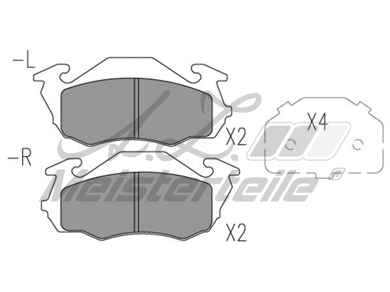 Brake Pad Set, disc brake (AZMT-44-022-1847)