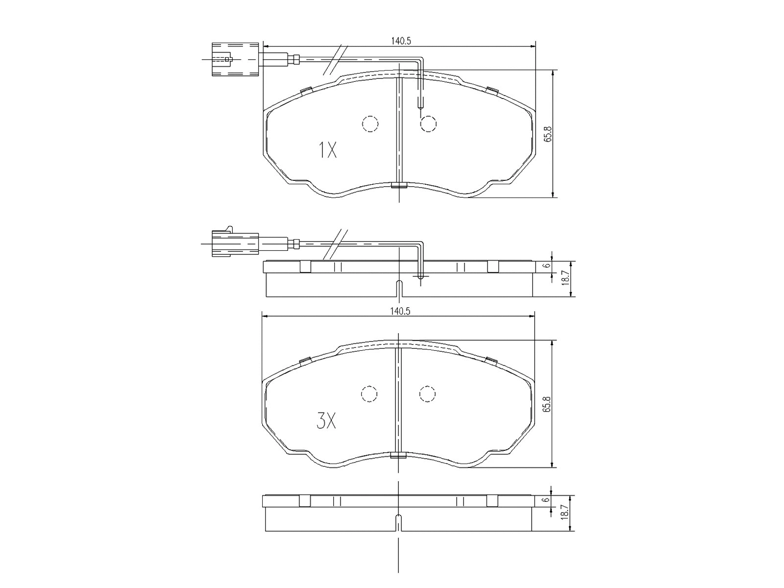 Brake Pad Set, disc brake (AZMT-44-022-1449)