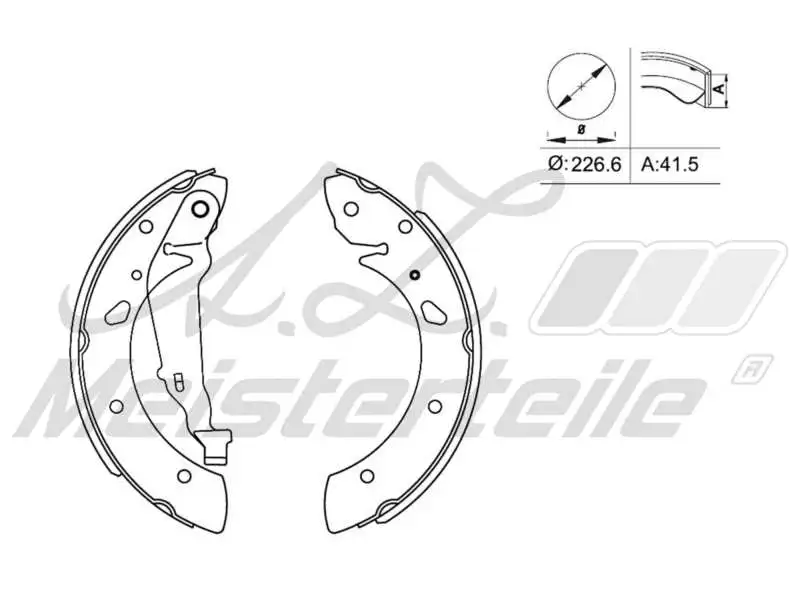 Brake Shoe Set (AZMT-44-026-1470)