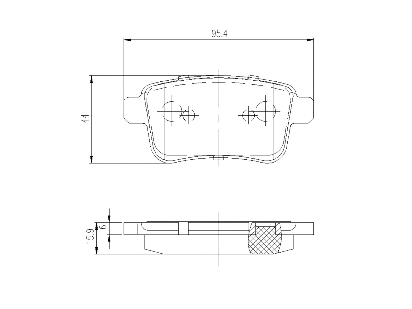 Brake Pad Set, disc brake (AZMT-44-022-1324)