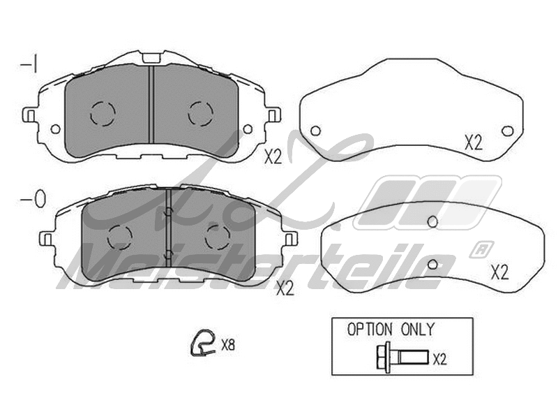 Brake Pad Set, disc brake (AZMT-44-022-1729)