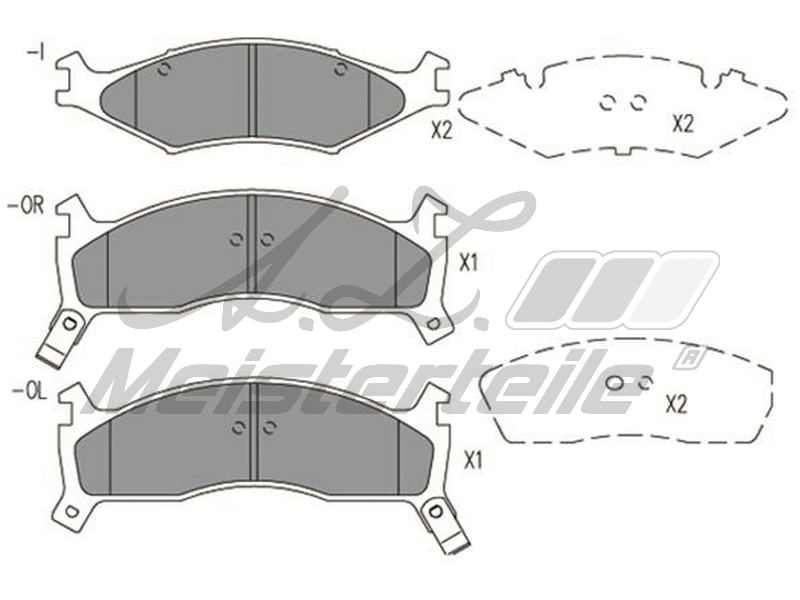 Brake Pad Set, disc brake (AZMT-44-022-1701)