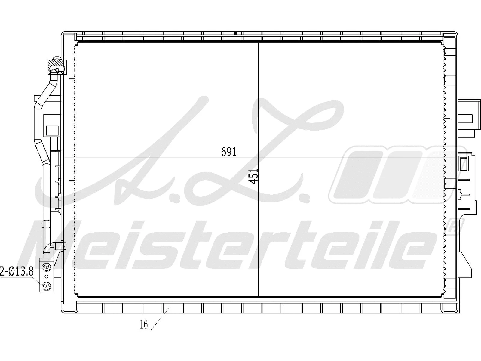 Condenser, air conditioning (AZMT-45-030-1318)
