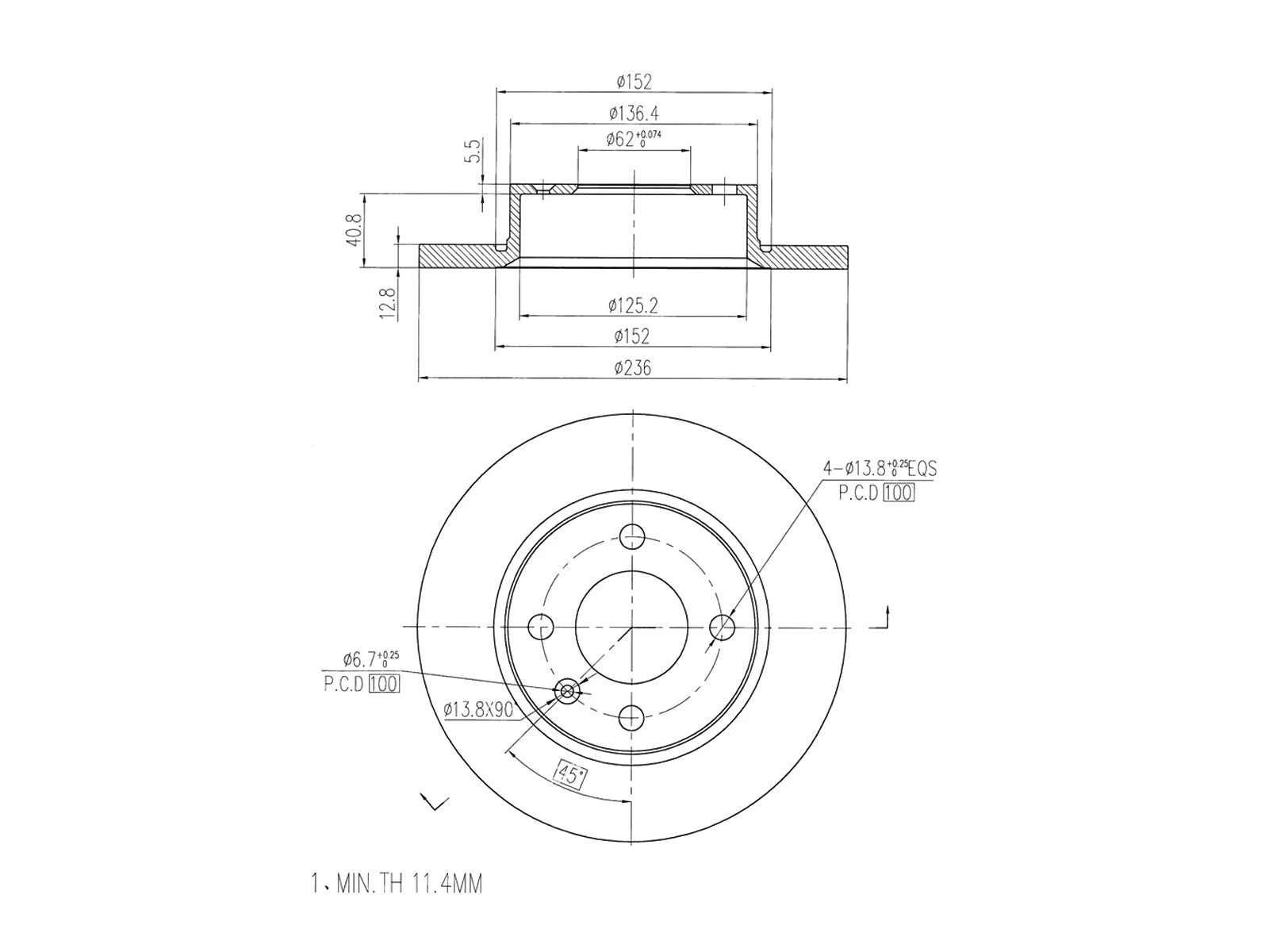 Brake Disc (AZMT-44-024-1524)