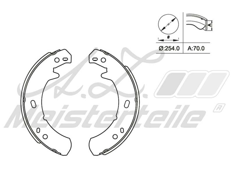 Brake Shoe Set (AZMT-44-026-1405)