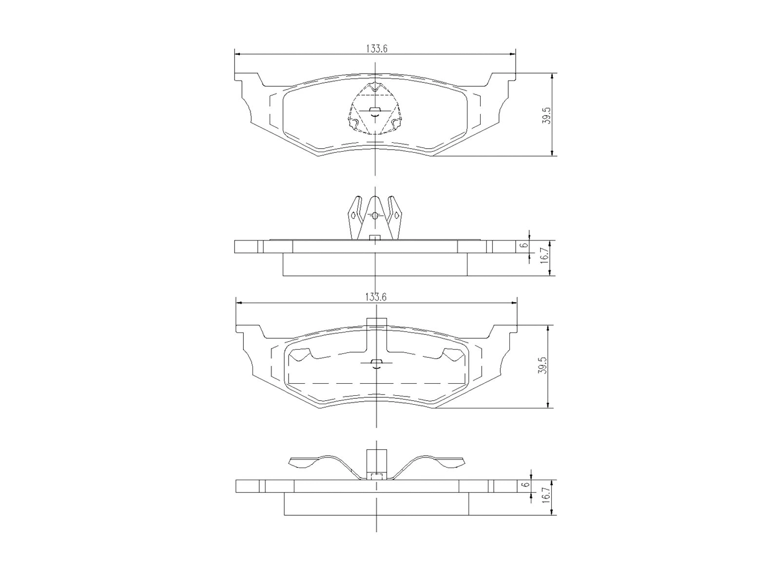 Brake Pad Set, disc brake (AZMT-44-022-1028)